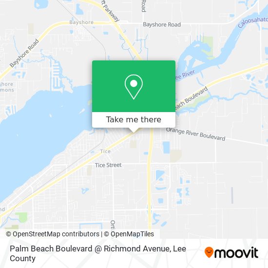 Palm Beach Boulevard @ Richmond Avenue map