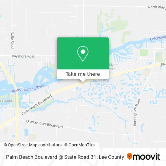 Palm Beach Boulevard @ State Road 31 map