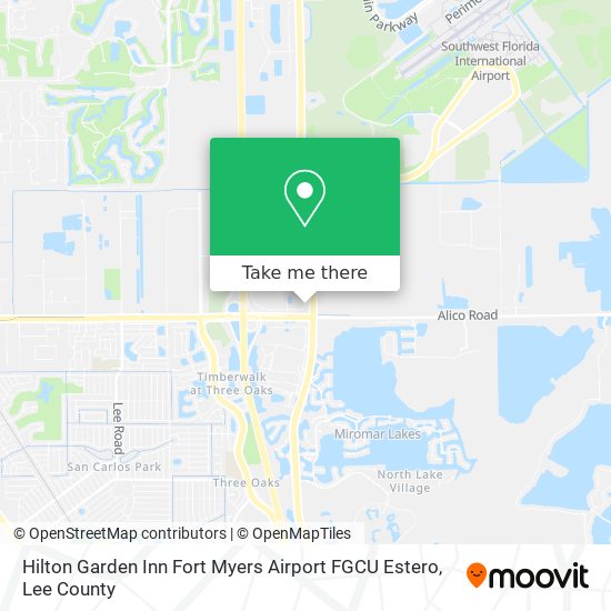 Mapa de Hilton Garden Inn Fort Myers Airport FGCU Estero