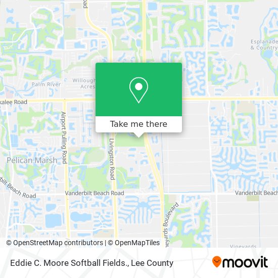 Mapa de Eddie C. Moore Softball Fields.