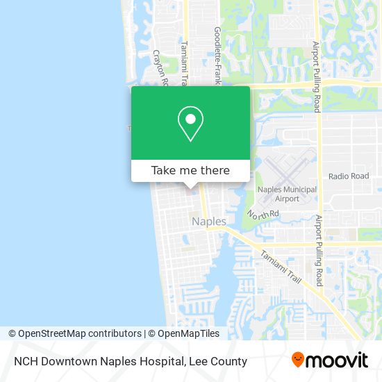 NCH Downtown Naples Hospital map