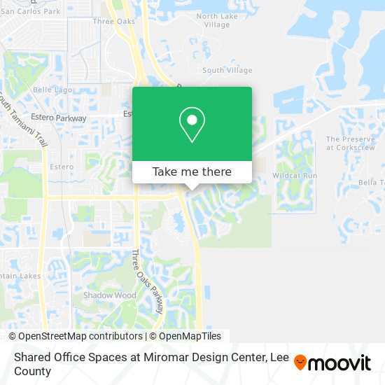 Shared Office Spaces at Miromar Design Center map