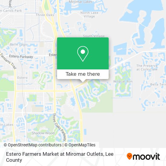 Estero Farmers Market at Miromar Outlets map