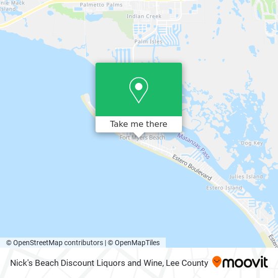 Nick's Beach Discount Liquors and Wine map