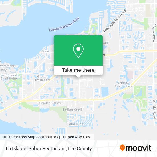 Mapa de La Isla del Sabor Restaurant