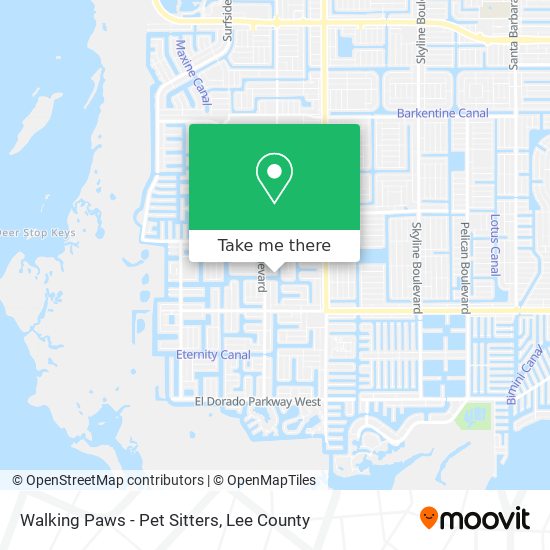 Walking Paws - Pet Sitters map