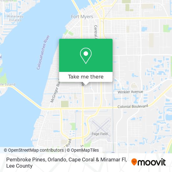 Mapa de Pembroke Pines, Orlando, Cape Coral & Miramar Fl