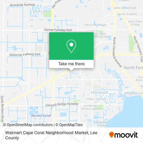 Walmart Cape Coral Neighborhood Market map