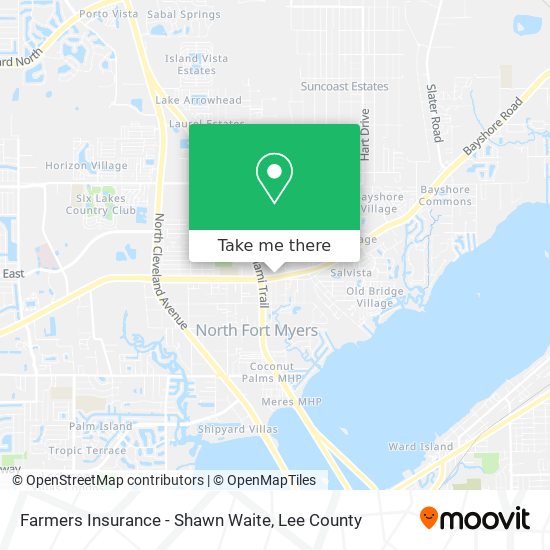 Farmers Insurance - Shawn Waite map