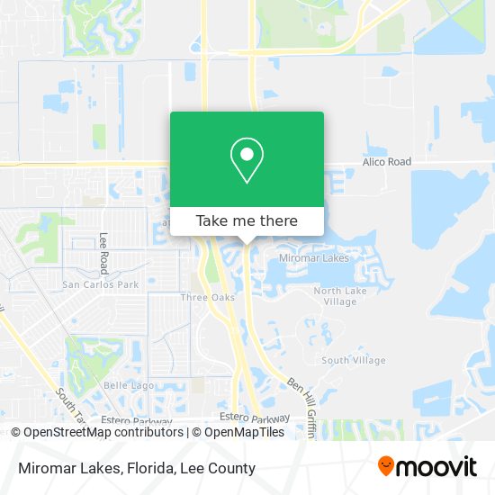 Miromar Lakes, Florida map
