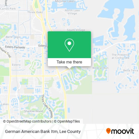 Mapa de German American Bank Itm