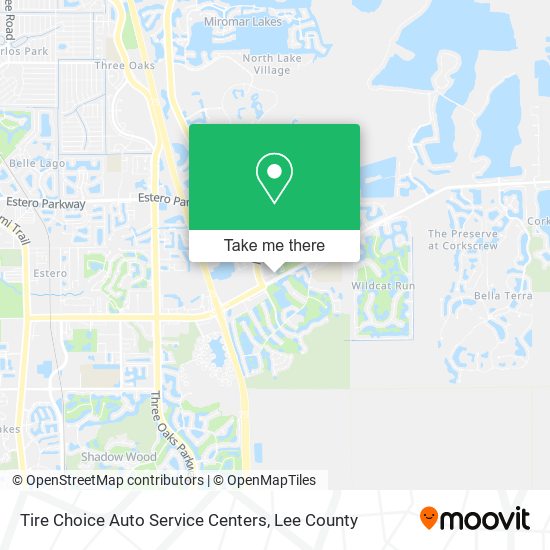 Tire Choice Auto Service Centers map