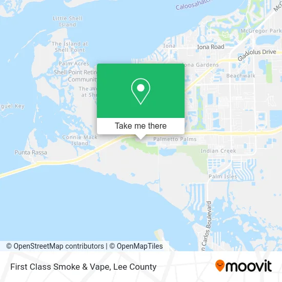 First Class Smoke & Vape map