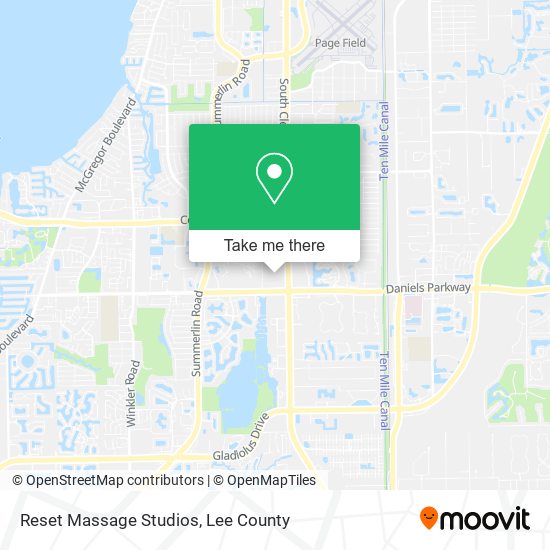 Reset Massage Studios map