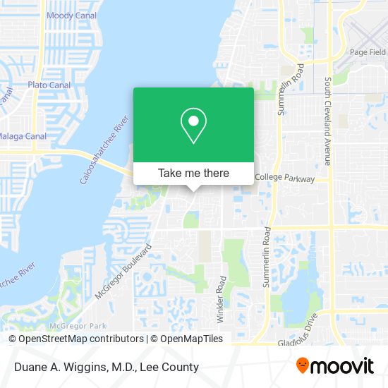 Duane A. Wiggins, M.D. map