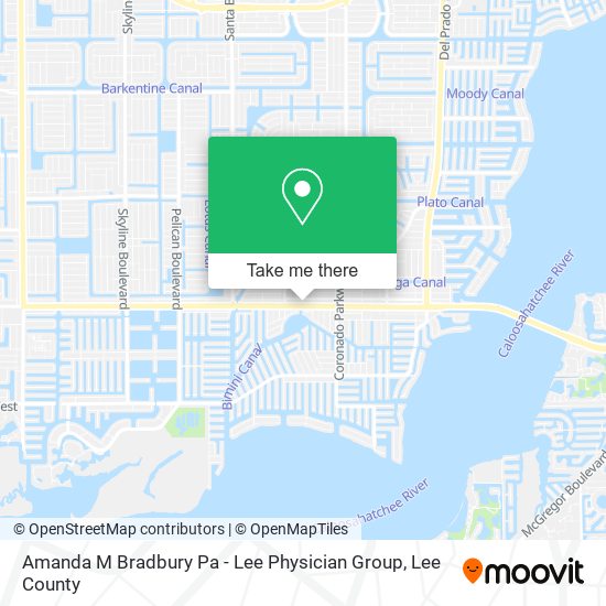 Amanda M Bradbury Pa - Lee Physician Group map