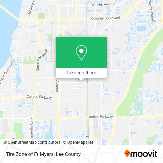 Tire Zone of Ft Myers map