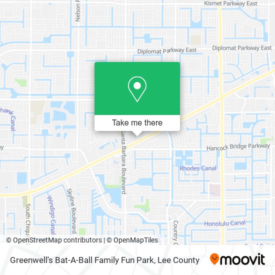 Greenwell's Bat-A-Ball Family Fun Park map