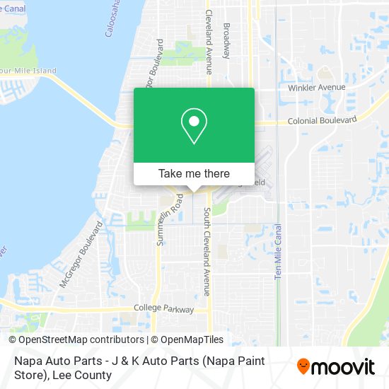 Mapa de Napa Auto Parts - J & K Auto Parts (Napa Paint Store)