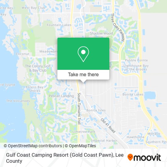 Mapa de Gulf Coast Camping Resort (Gold Coast Pawn)