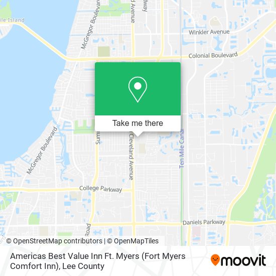 Americas Best Value Inn Ft. Myers (Fort Myers Comfort Inn) map