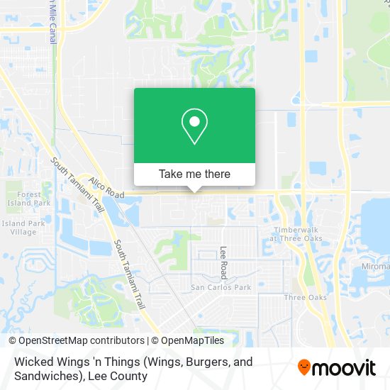 Mapa de Wicked Wings 'n Things (Wings, Burgers, and Sandwiches)