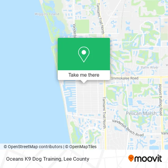 Oceans K9 Dog Training map