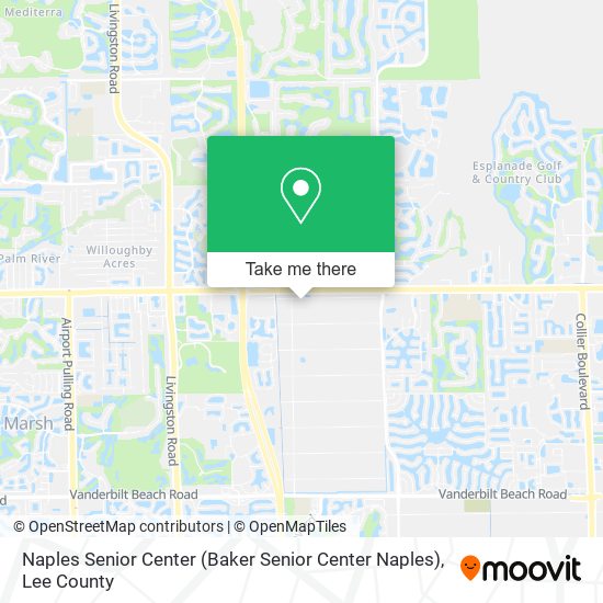 Naples Senior Center map