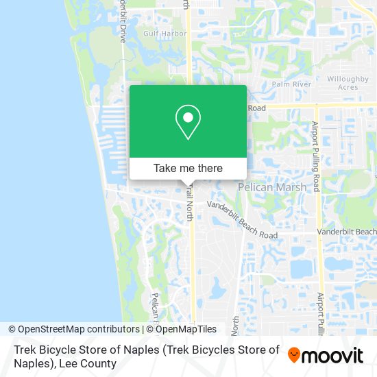 Trek Bicycle Store of Naples map