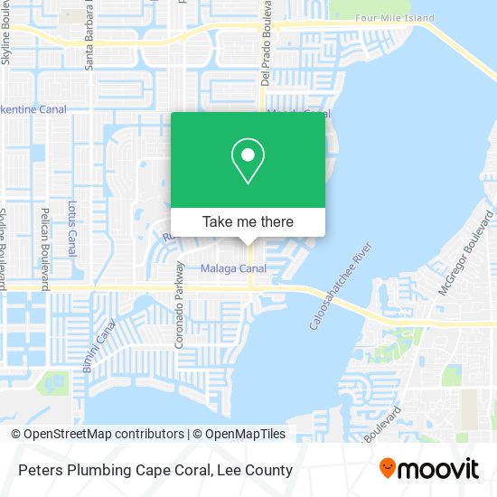 Peters Plumbing Cape Coral map