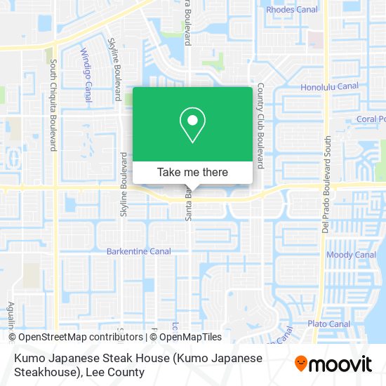 Mapa de Kumo Japanese Steak House (Kumo Japanese Steakhouse)