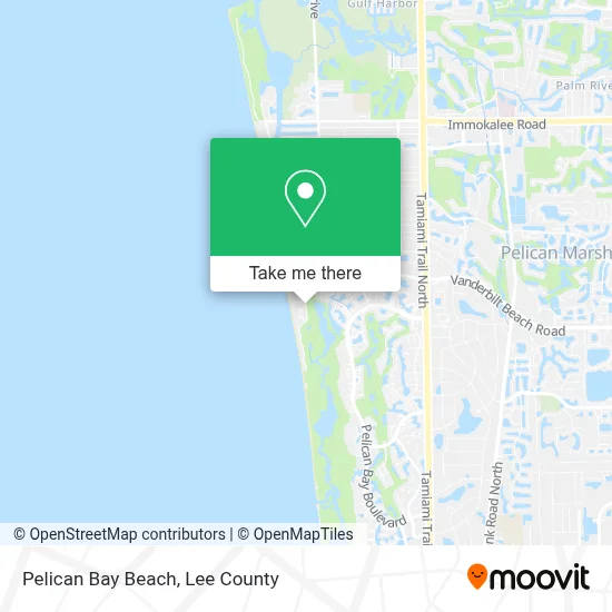 Pelican Bay Beach map