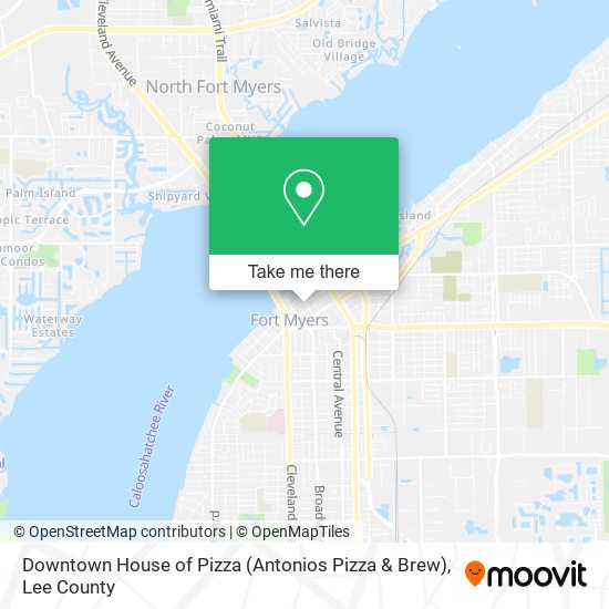 Mapa de Downtown House of Pizza (Antonios Pizza & Brew)