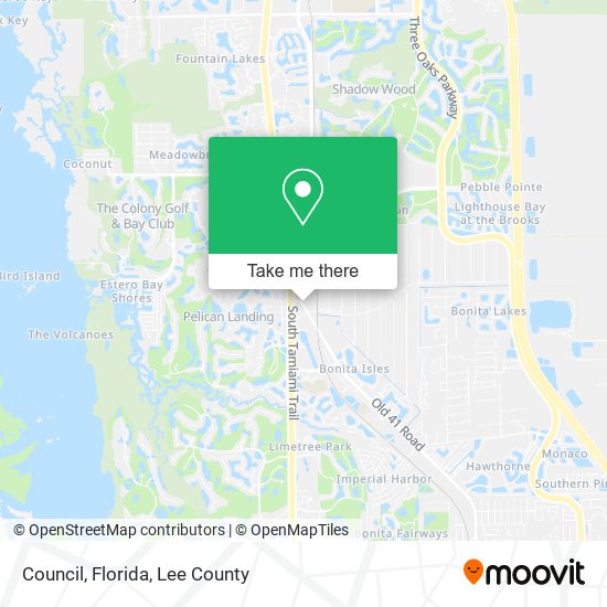 Council, Florida map