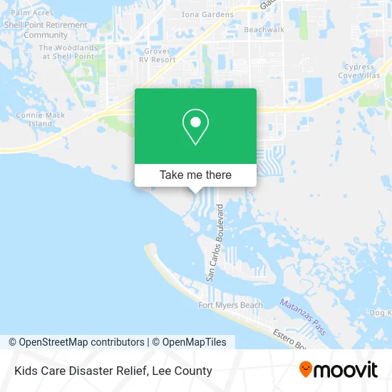 Kids Care Disaster Relief map