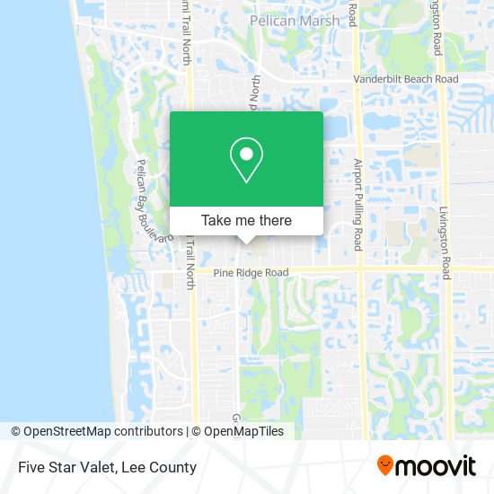 Five Star Valet map
