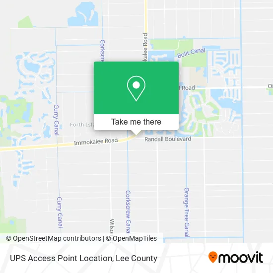 UPS Access Point Location map