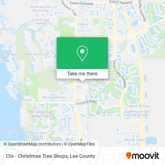 Mapa de Cts - Christmas Tree Shops