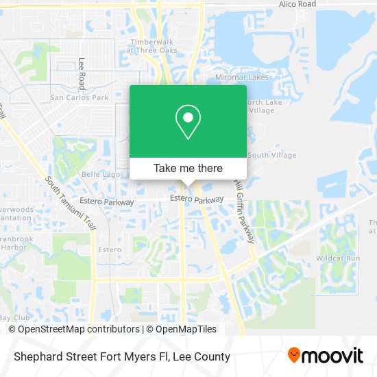 Shephard Street Fort Myers Fl map