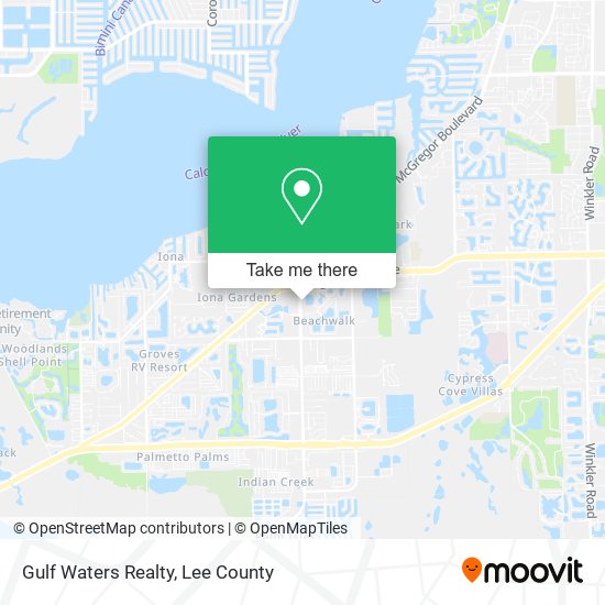 Gulf Waters Realty map