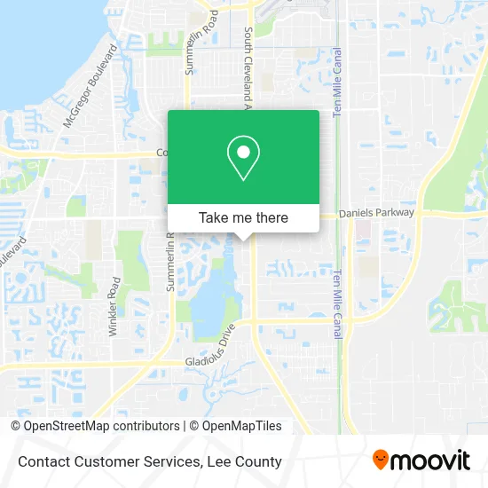 Contact Customer Services map