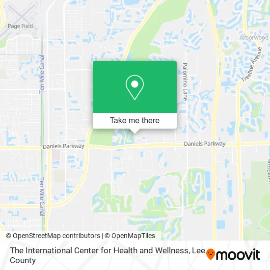 The International Center for Health and Wellness map