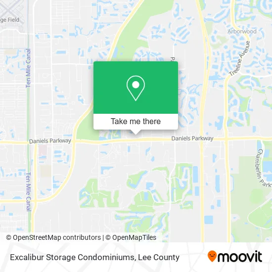 Excalibur Storage Condominiums map