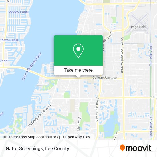 Gator Screenings map