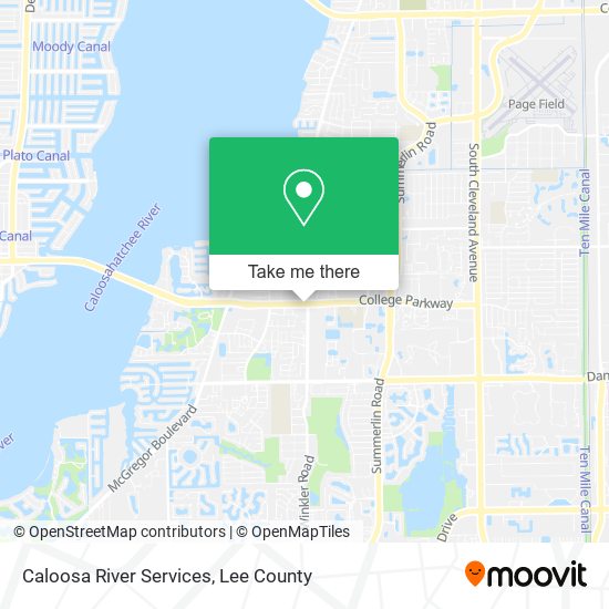 Caloosa River Services map