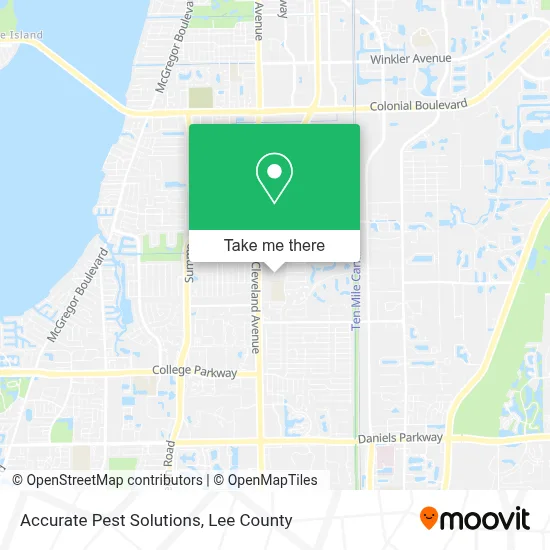 Accurate Pest Solutions map