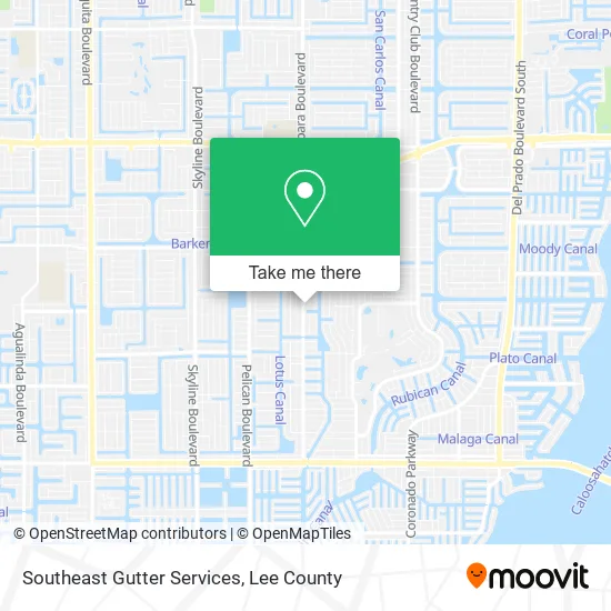 Southeast Gutter Services map
