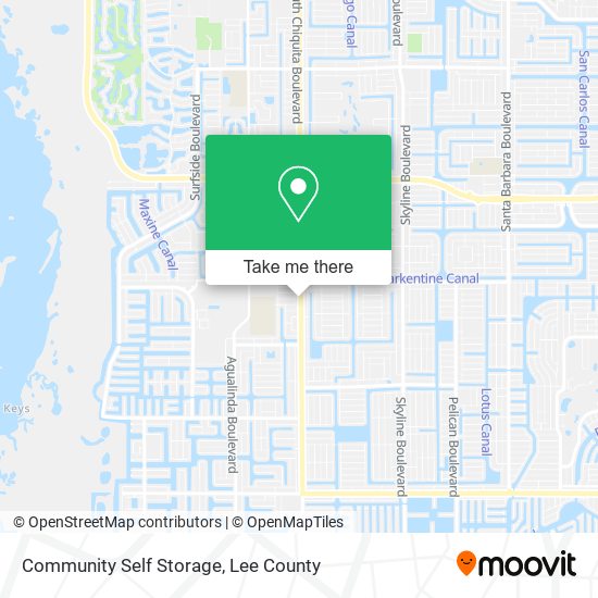 Community Self Storage map