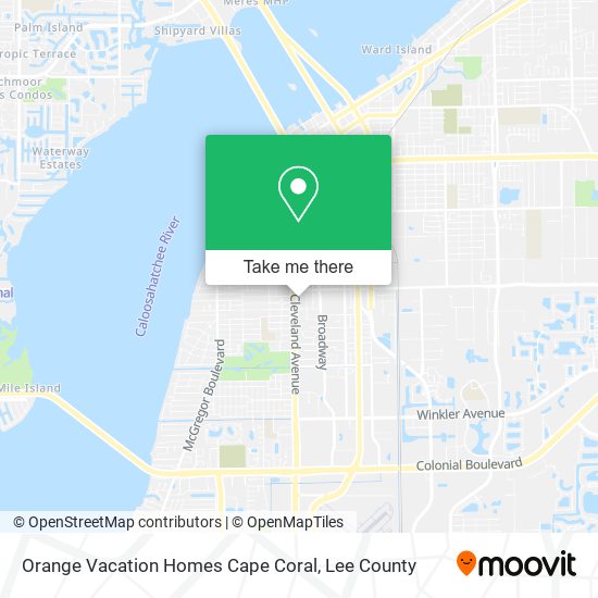 Orange Vacation Homes Cape Coral map