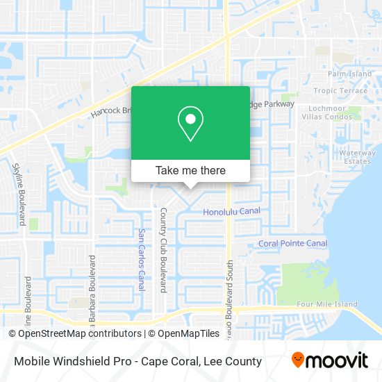 Mobile Windshield Pro - Cape Coral map